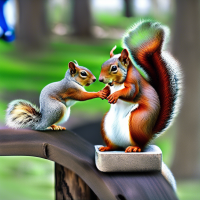 synchronicity: have a personal significative meaning in a event related to meet a squirrel in a park.